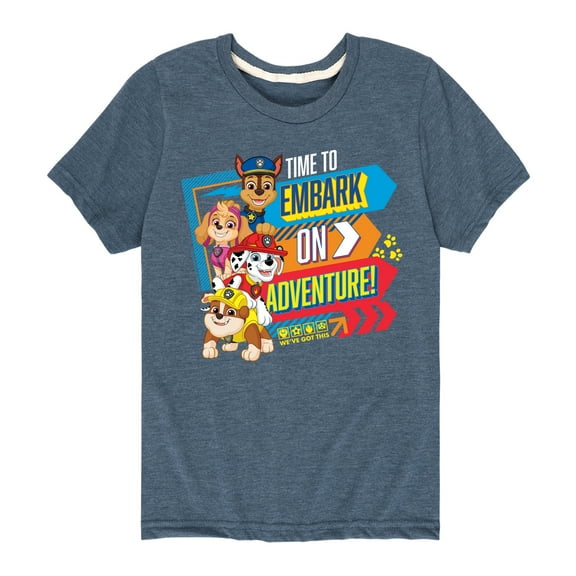 Paw Patrol - Time To Embark On Adventure - Toddler & Youth Short Sleeve Graphic T-Shirt