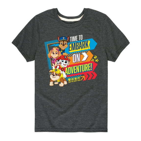 Paw Patrol - Time To Embark On Adventure - Toddler & Youth Short Sleeve Graphic T-Shirt