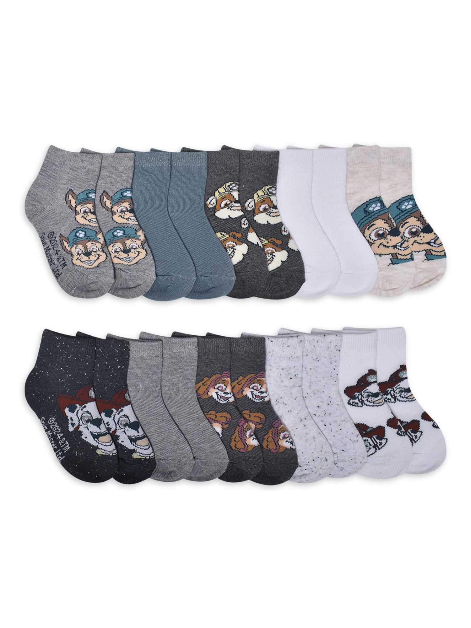 None Character Toddler Ankle Socks, 10-pack, Sizes 12M- 5T