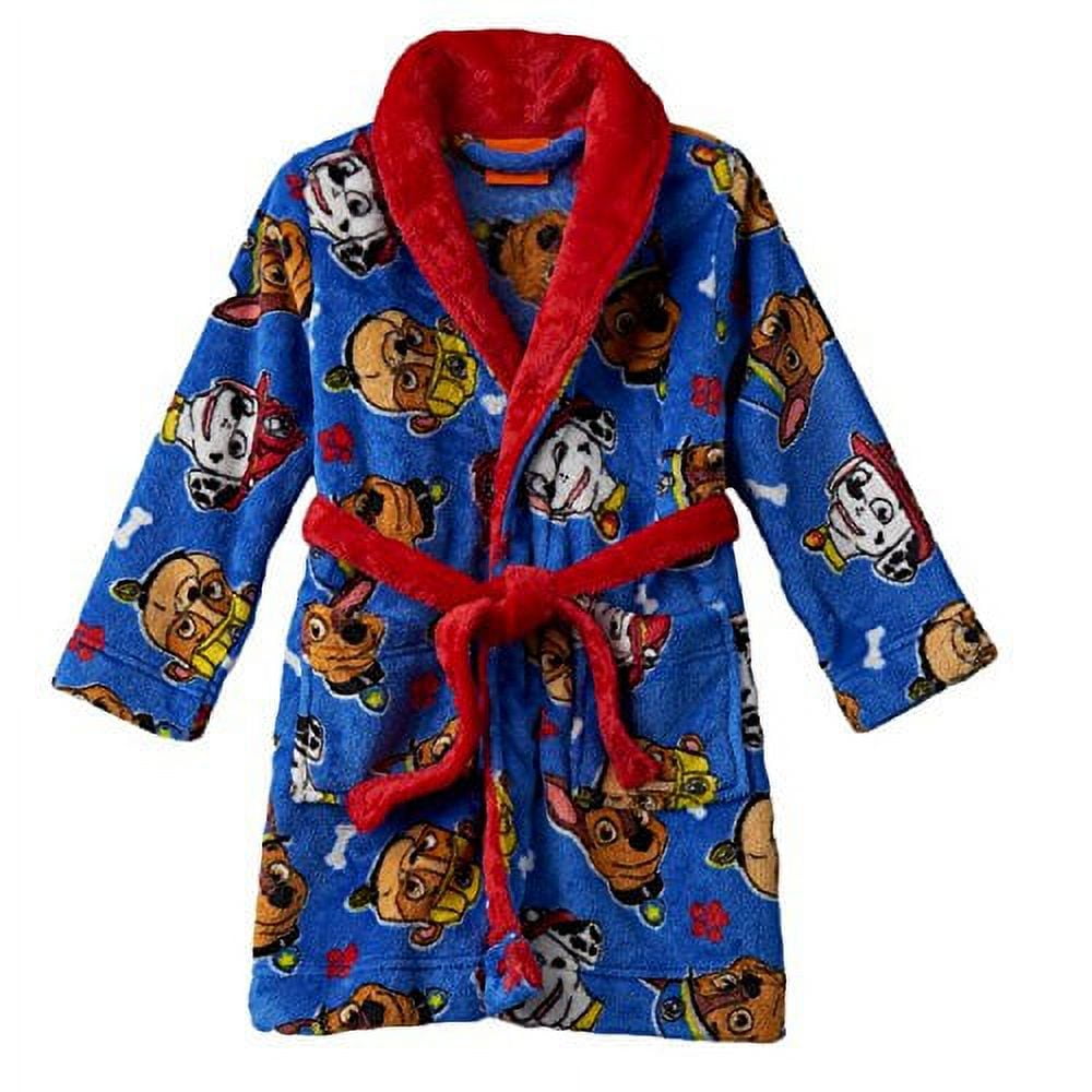 Paw Patrol Toddler Boy Bathrobe Chase, Rubble & Marshall, 3T, Multicolor