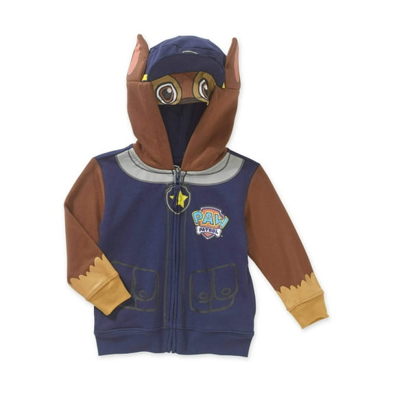 Paw Patrol Toddler Boy Chase Costume Zip-Up Hoodie Sweatshirt (2T-5T)
