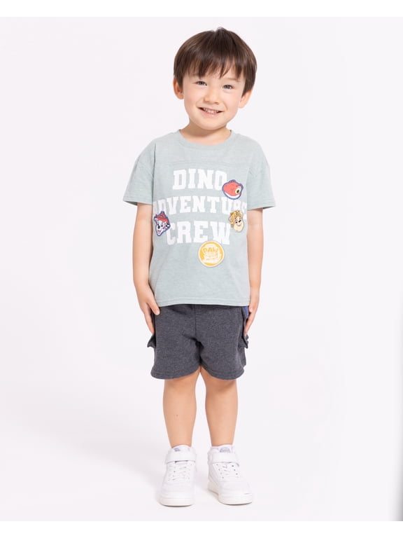 Toddler Boys Graphic Tee and Fleece Cargo Shorts, 2 Piece, Sizes 12M-5T