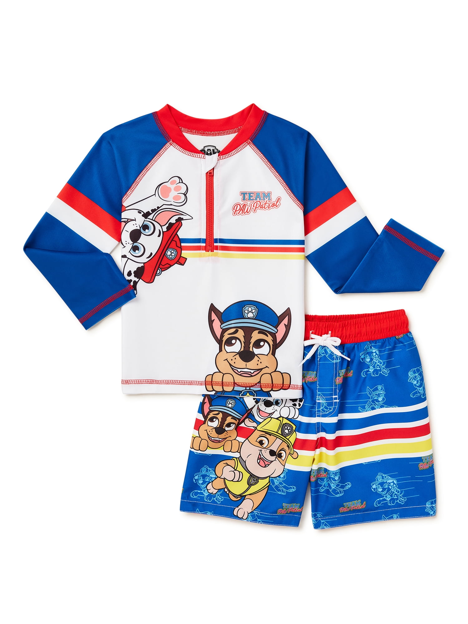 Paw Patrol Toddler Boy Rash Guard Swim Set, 2Piece, Sizes 12M5T