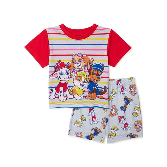 Paw Patrol Toddler Boy T-Shirt and Short Pajama Set, 2-Piece, Sizes 2T-5T