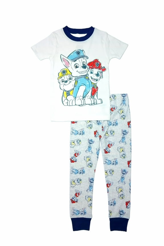 Paw Patrol Toddler Boy's Marshall, Chase and Rubble Short-Sleeved Pajama Set, Size 5T