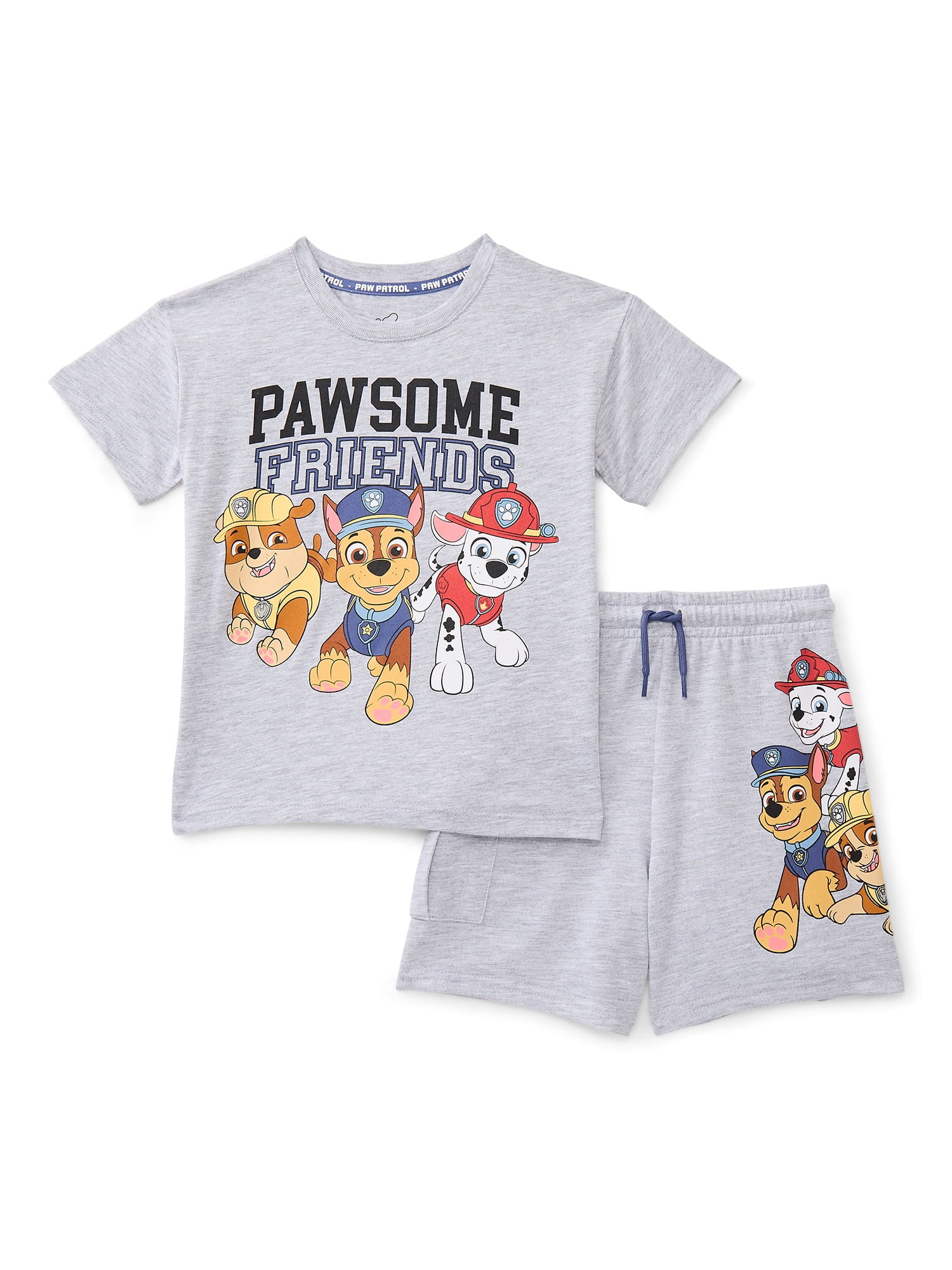 Paw Patrol Toddler Boys' Short Sleeve Graphic Tee and Shorts Set, 2 Piece, Sizes 12M-5T