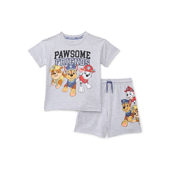 Paw Patrol Toddler Boys' Short Sleeve Graphic Tee and Shorts Set, 2 Piece, Sizes 12M-5T