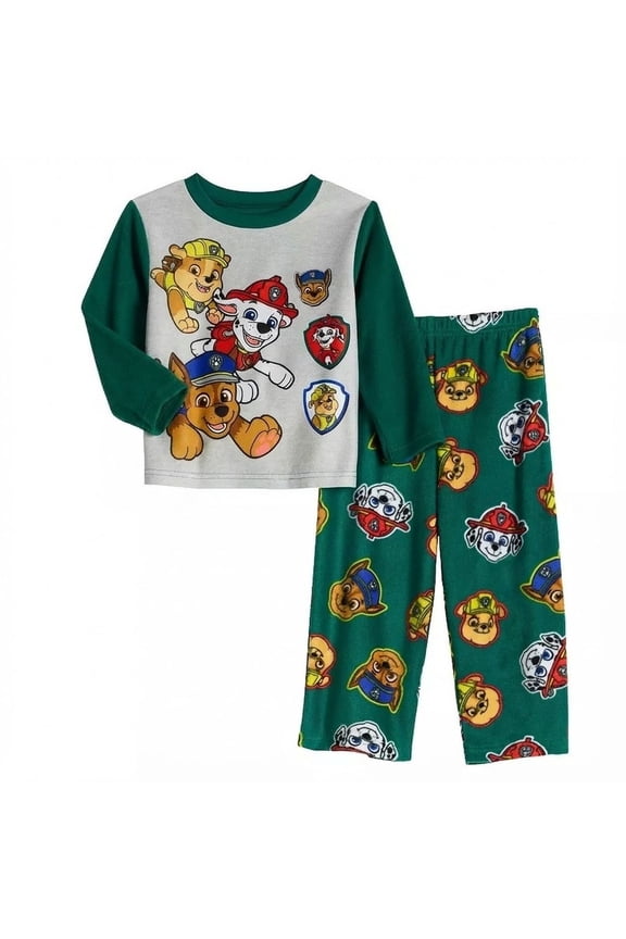 Paw Patrol Toddler Boy's Soft Fleece Long-Sleeved Character Pajama Set, Size 3T