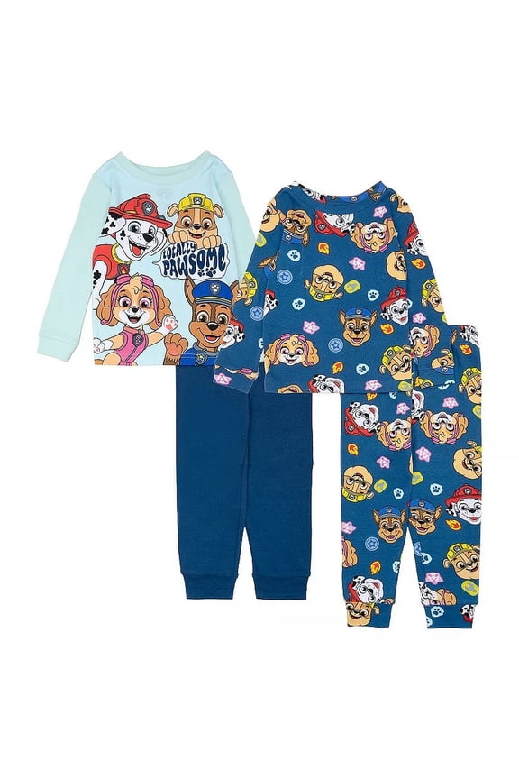 Paw Patrol Toddler Boy's Totally Pawsome 4-Piece Character Pajama Set, Size 3T