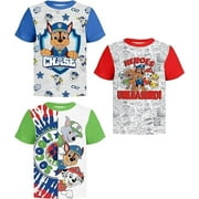 Paw Patrol Toddler Boys' 3-Pack Graphic T-Shirts - Rubble, Chase & Marshall Birthday Outfits â Sizes 2T