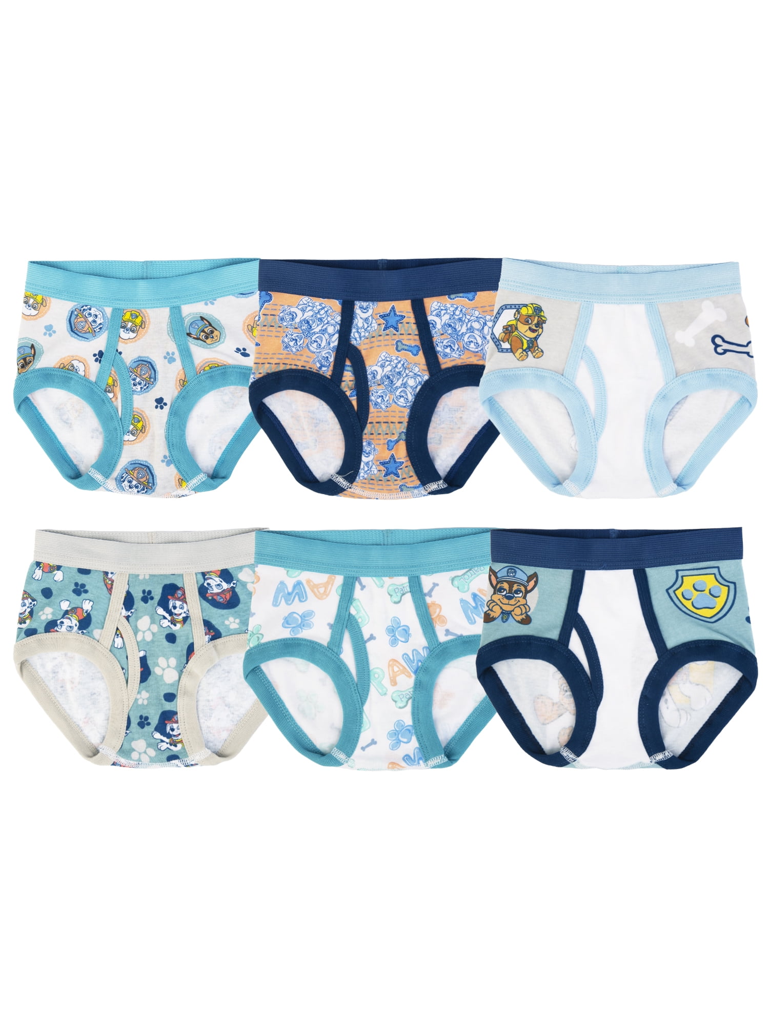 Paw Patrol Toddler Boys Briefs, 6 Pack Sizes 2T-4T