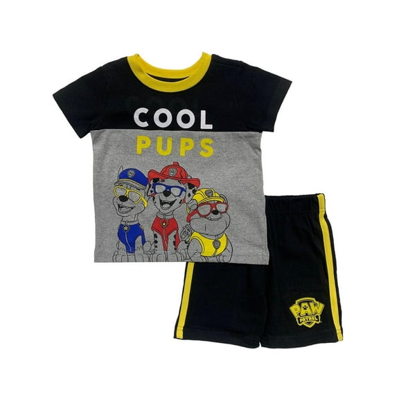 Paw Patrol Toddler Boys' Cool Pups T-Shirt and Mesh Shorts Set, Sizes 2T-4T