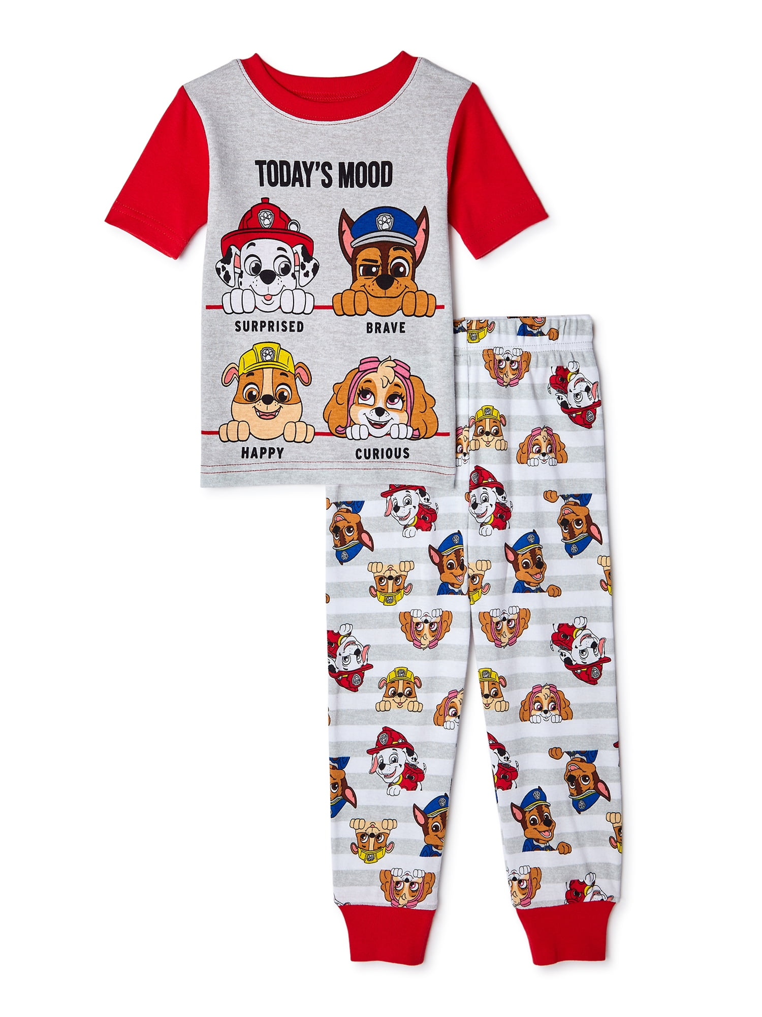 Paw Patrol Toddler Boys' Cotton Pajamas, 2 Piece Set