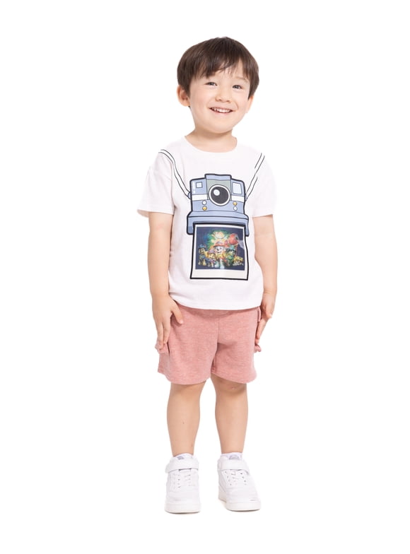 Paw Patrol Toddler Boys Graphic Tee and Fleece Cargo Shorts, 2 Piece, Sizes 12M-5T