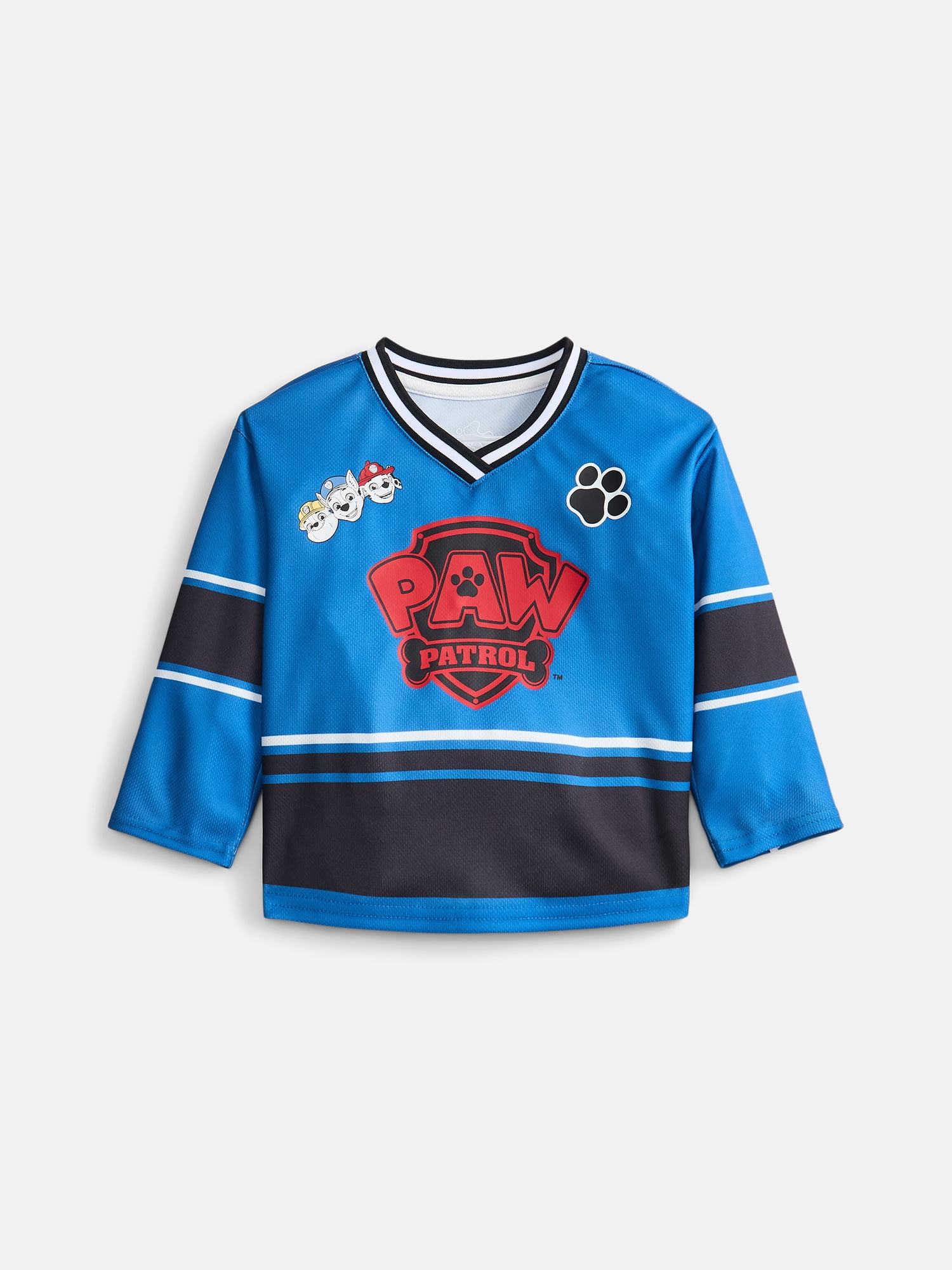 Paw Patrol Toddler Boys Graphic Hockey Jersey with Long Sleeves, Sizes 12M-5T