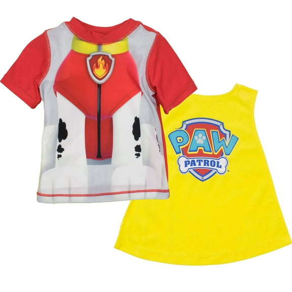 Paw Patrol Toddler Boys Rash Guard Swim Shirt Toddler to Little Kid