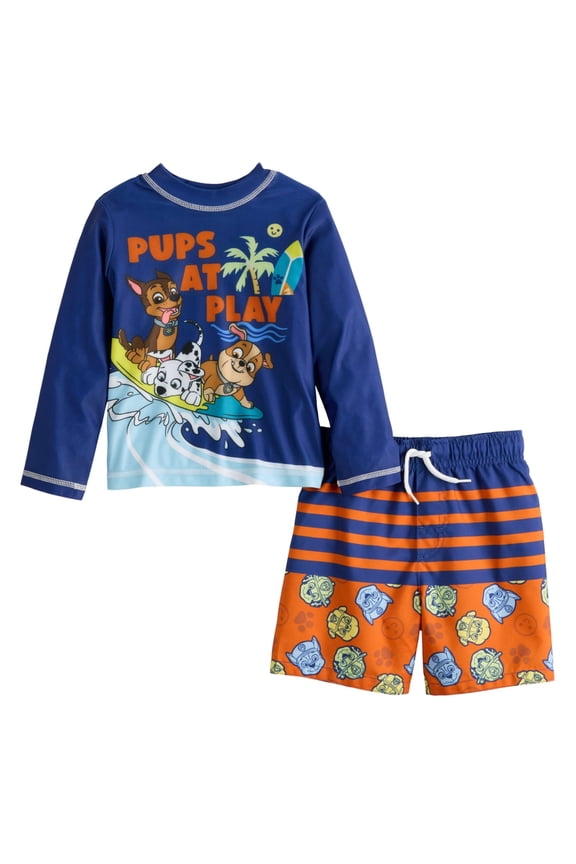 Toddler Boys' Rashguard & Swim Trunk 2-Piece Set (Size 3T)