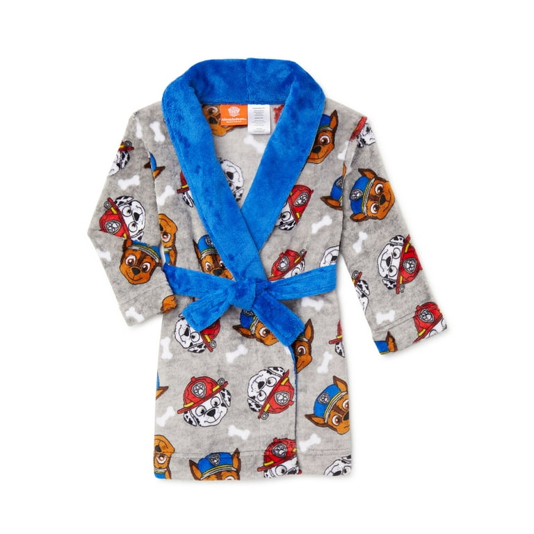Paw Patrol Toddler Boys Plush Bathrobe, Sizes 2T-5T, Character