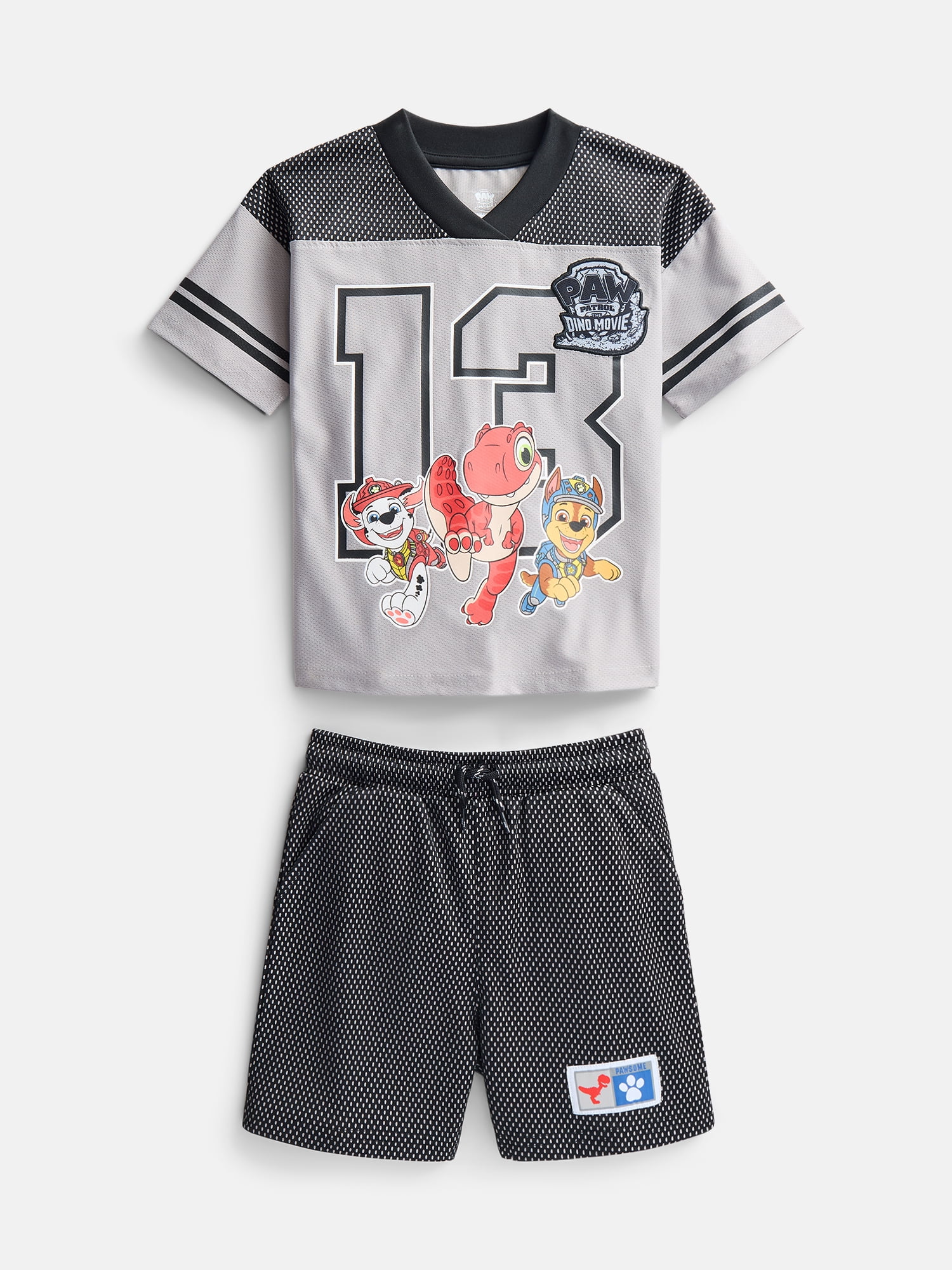 Paw Patrol Toddler Boys Short Sleeve Football Tee and Shorts Set, 2 Piece, Sizes 12M-5T