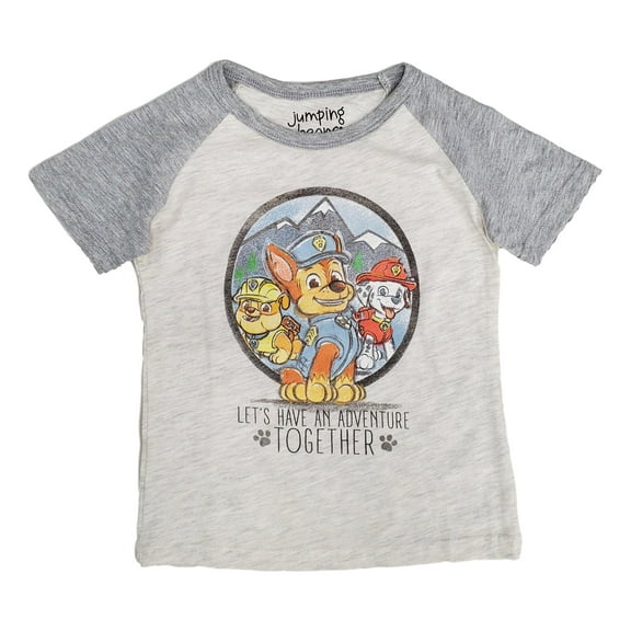 Paw Patrol Toddler Boys Short Sleeve Gray Chase Adventure T-Shirt Tee Shirt 4T