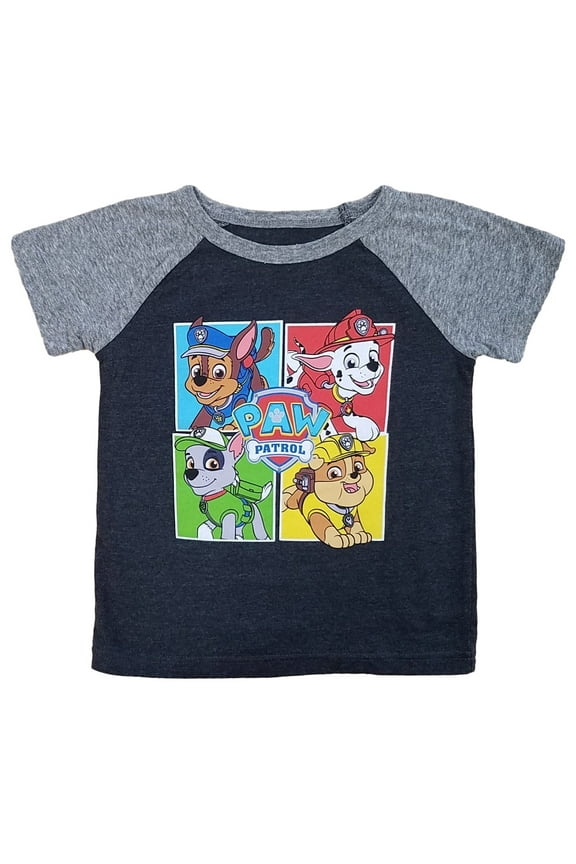 Toddler Boys Two Toned Gray Puppy Dog Tee Shirt T-Shirt 3T