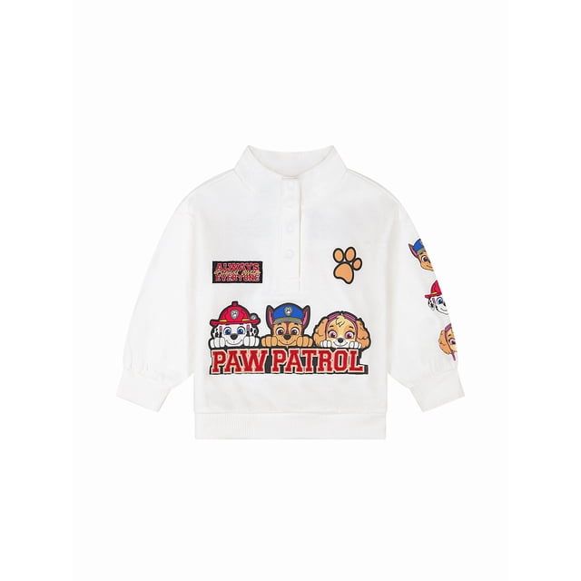 Paw Patrol Toddler Girl Quarter Snap Pullover, Sizes 12 Months-5T