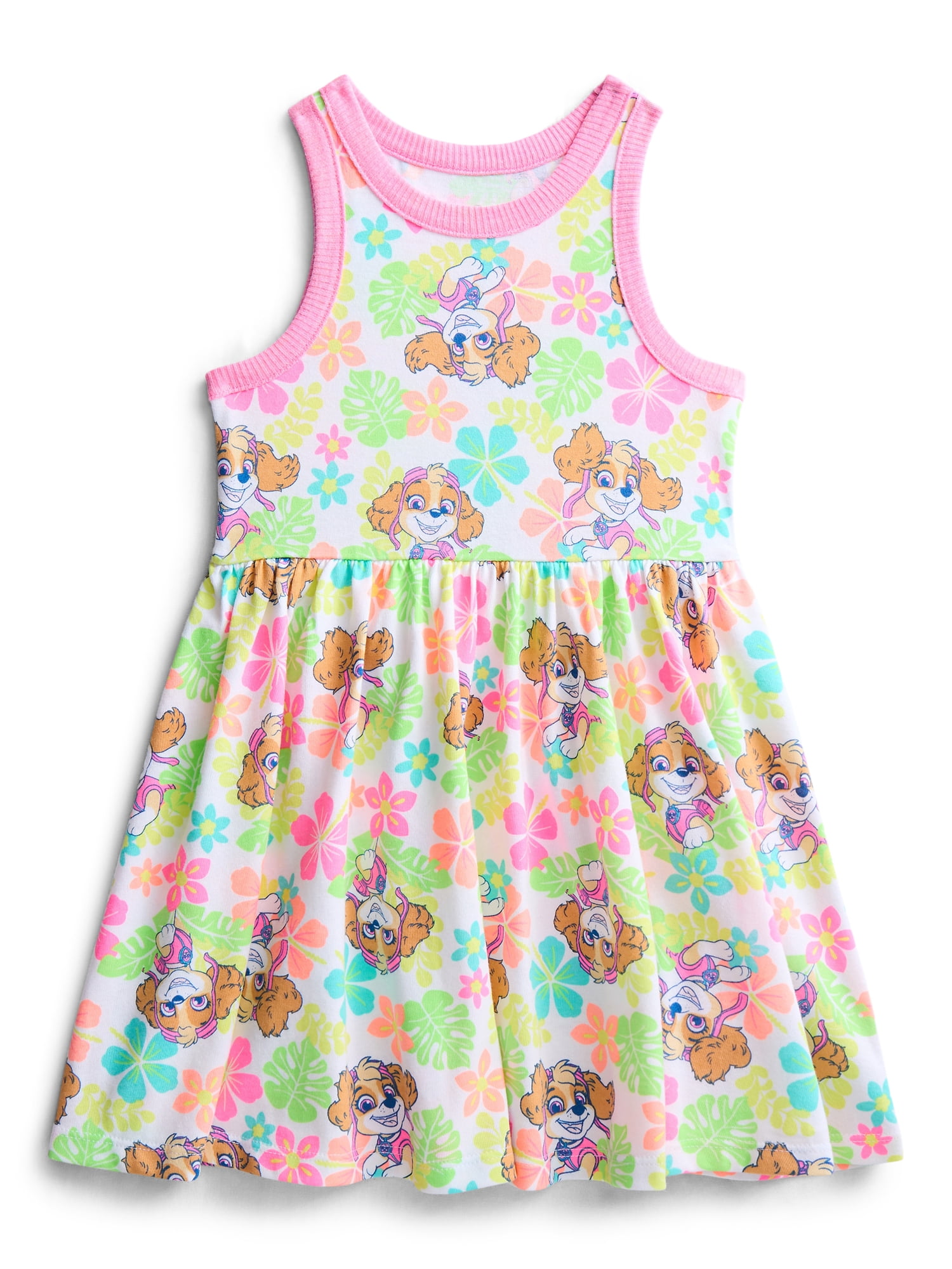 Paw Patrol Toddler Girls Allover Print Graphic Tank Dress, Sizes 12M-5T