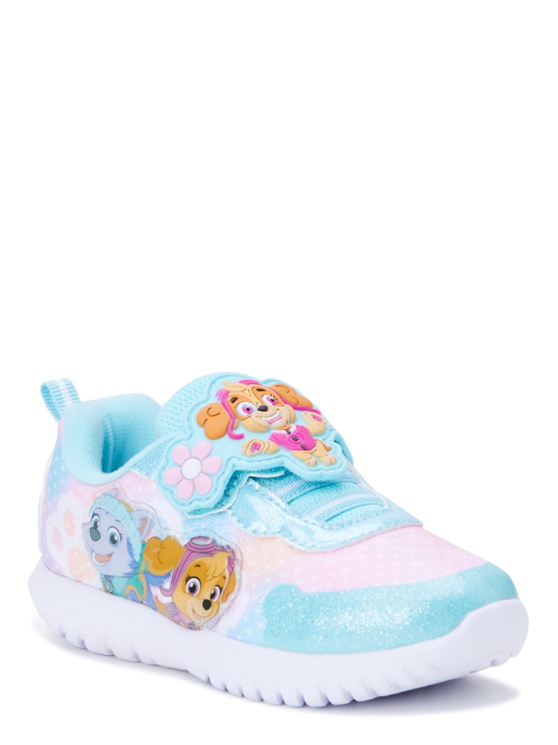 Paw Patrol Toddler Girls Light Blue/Pink Sneakers, Sizes 7-12