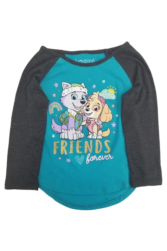 Toddler Girls Blue Glitter Friends Forever T-Shirt Skye Shirt 2T