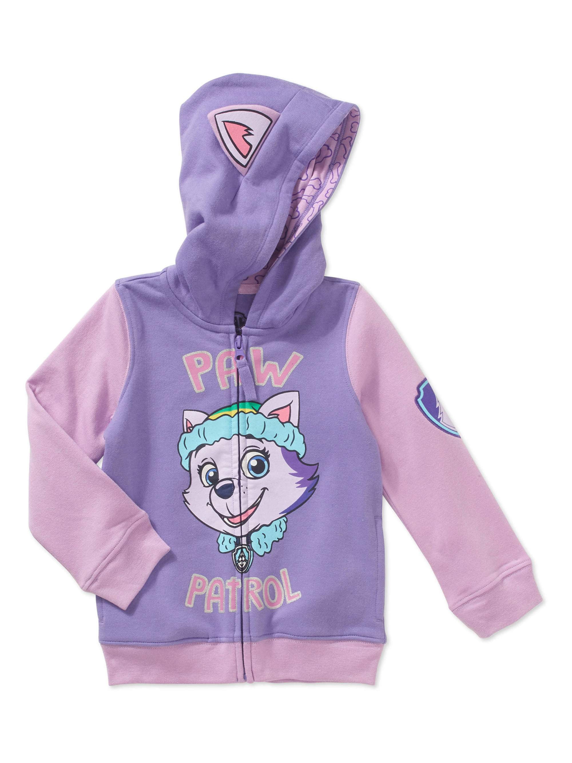 Paw Patrol Toddler Girls Costume Zip Hoodie, 2T-5T