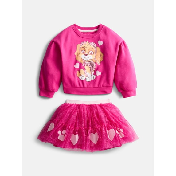Paw Patrol Toddler Girls Graphic Sweatshirt and Tutu Skirt, 2-Piece, Sizes 12M-5T
