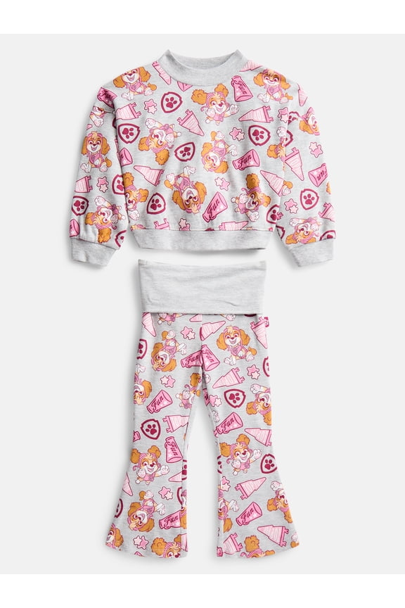 Toddler Girls Allover Print Top and Flared Leggings Set, 2-Piece, Sizes 12M-5T