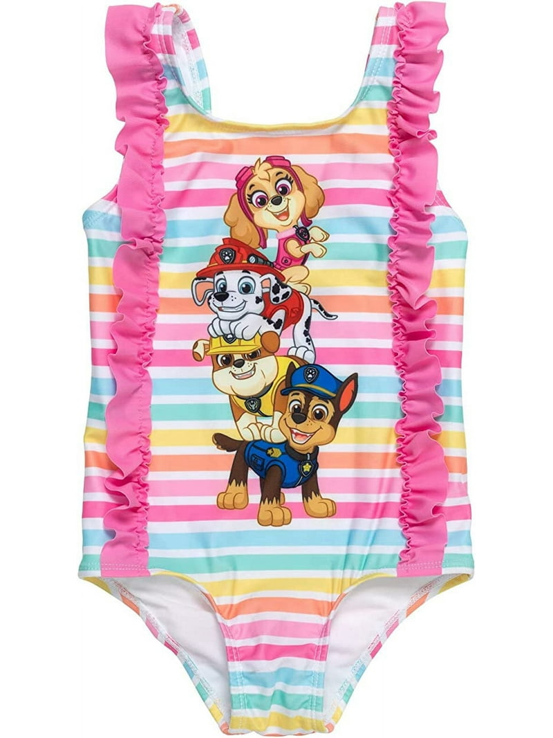 Paw Patrol Toddler Girl Bathing Suit, One-Piece, Pink, UPF 50+