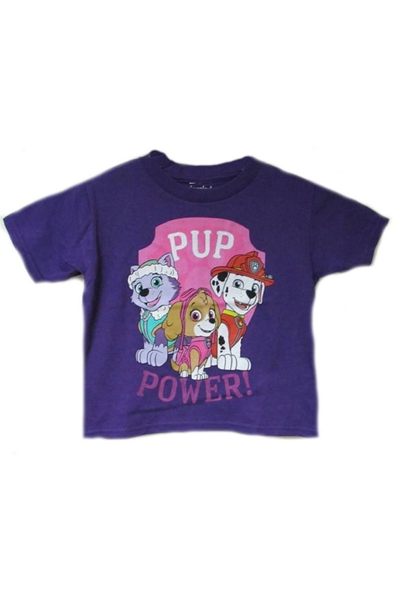 Toddler Girls "Pup Power" Purple T-Shirt  - 2T