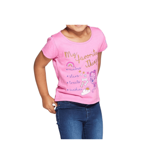 Paw Patrol Toddler Girls' Skye Favorite Things Short Sleeve Graphic T-Shirt - Pink - (4T)