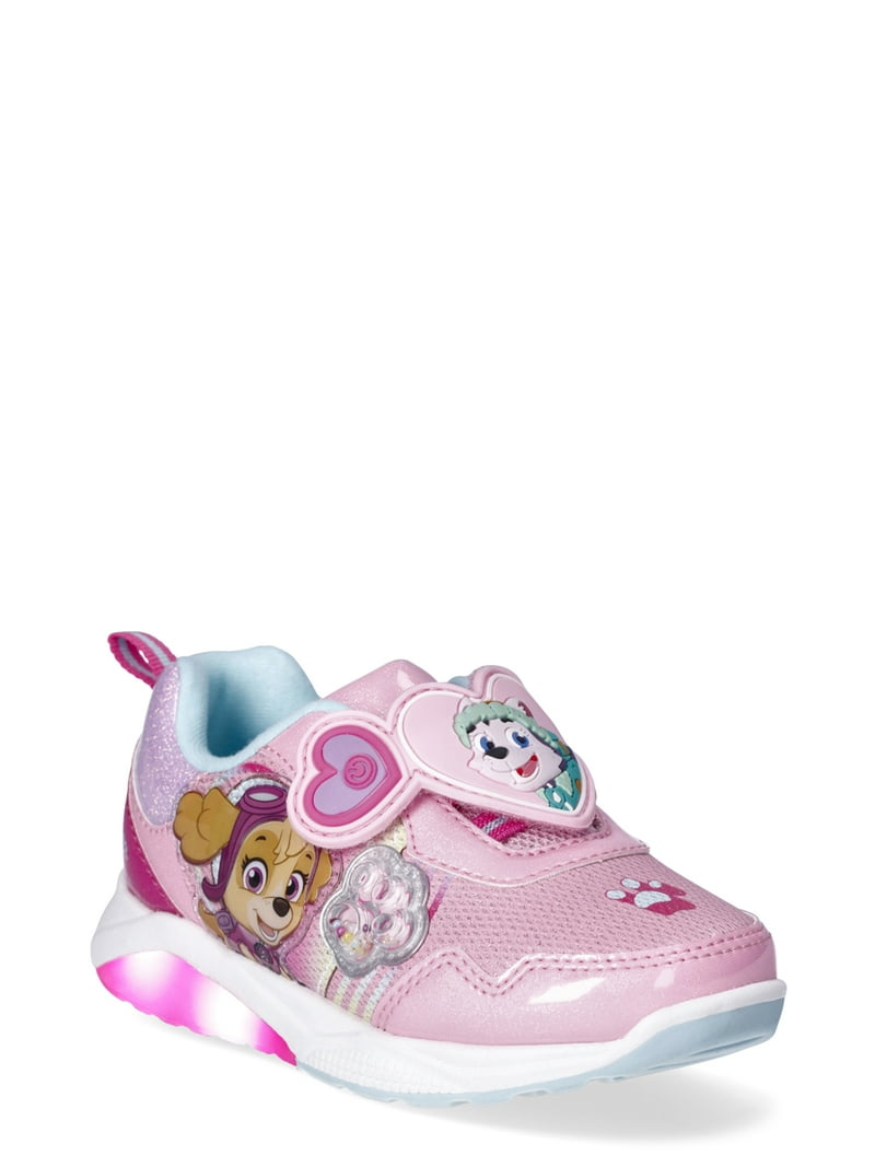 Paw Patrol Toddler Girls Skye and Everest Light Up Sneakers with