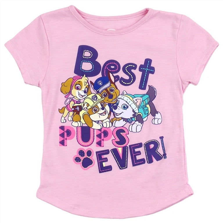 Paw Patrol Toddler Girls' Sublimation Tee Short Sleeve T-Shirt, Sizes  2T-5T, Pink