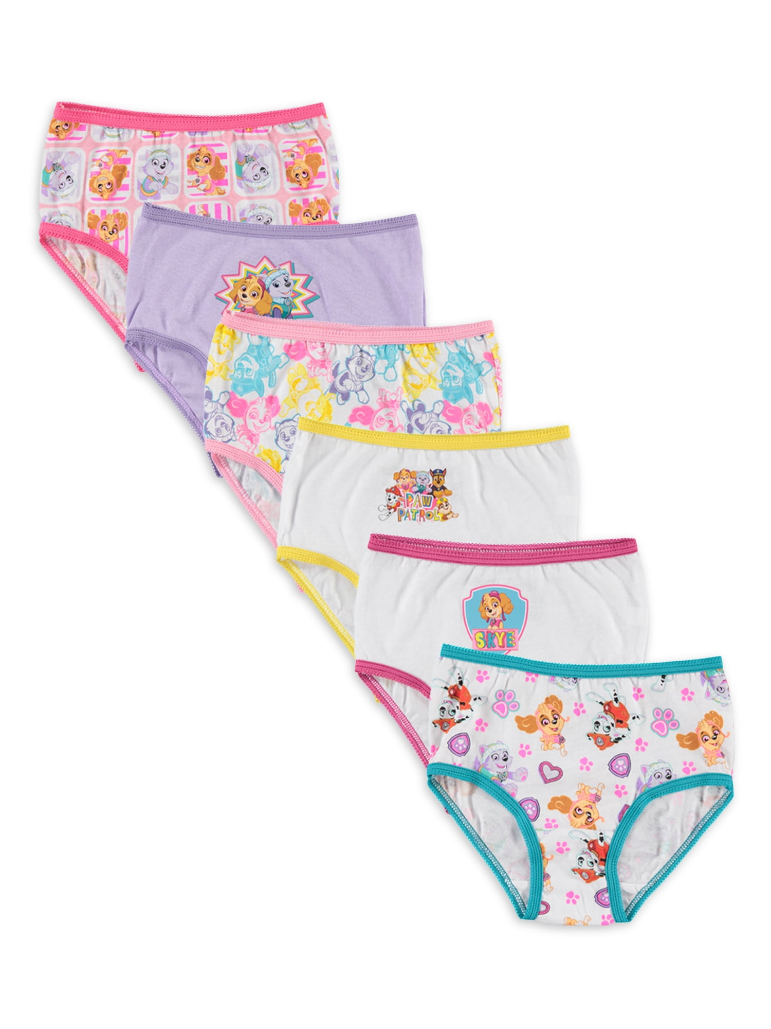 Paw Patrol Toddler Girls Underwear, 6 Pack Sizes 2T-4T