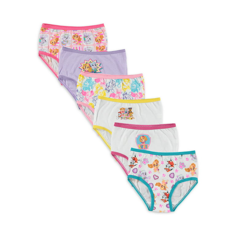 Paw Patrol Toddler Girls Underwear, 6 Pack Sizes 2T-4T 