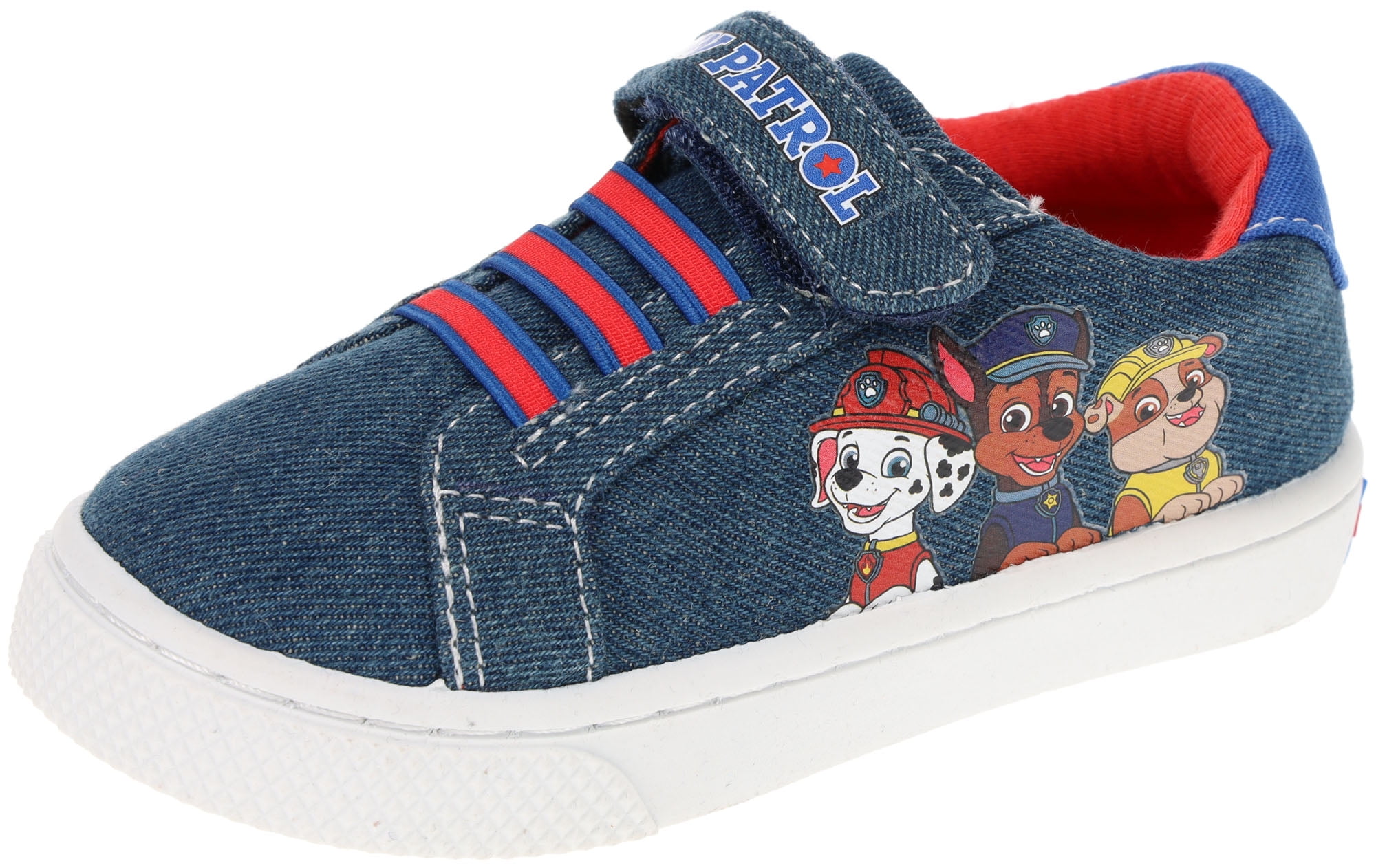 Paw Patrol Toddler Shoe, Denim Low Casual, Skye, Everest, Chase, Marshall,  Blue, Toddler Size 6 