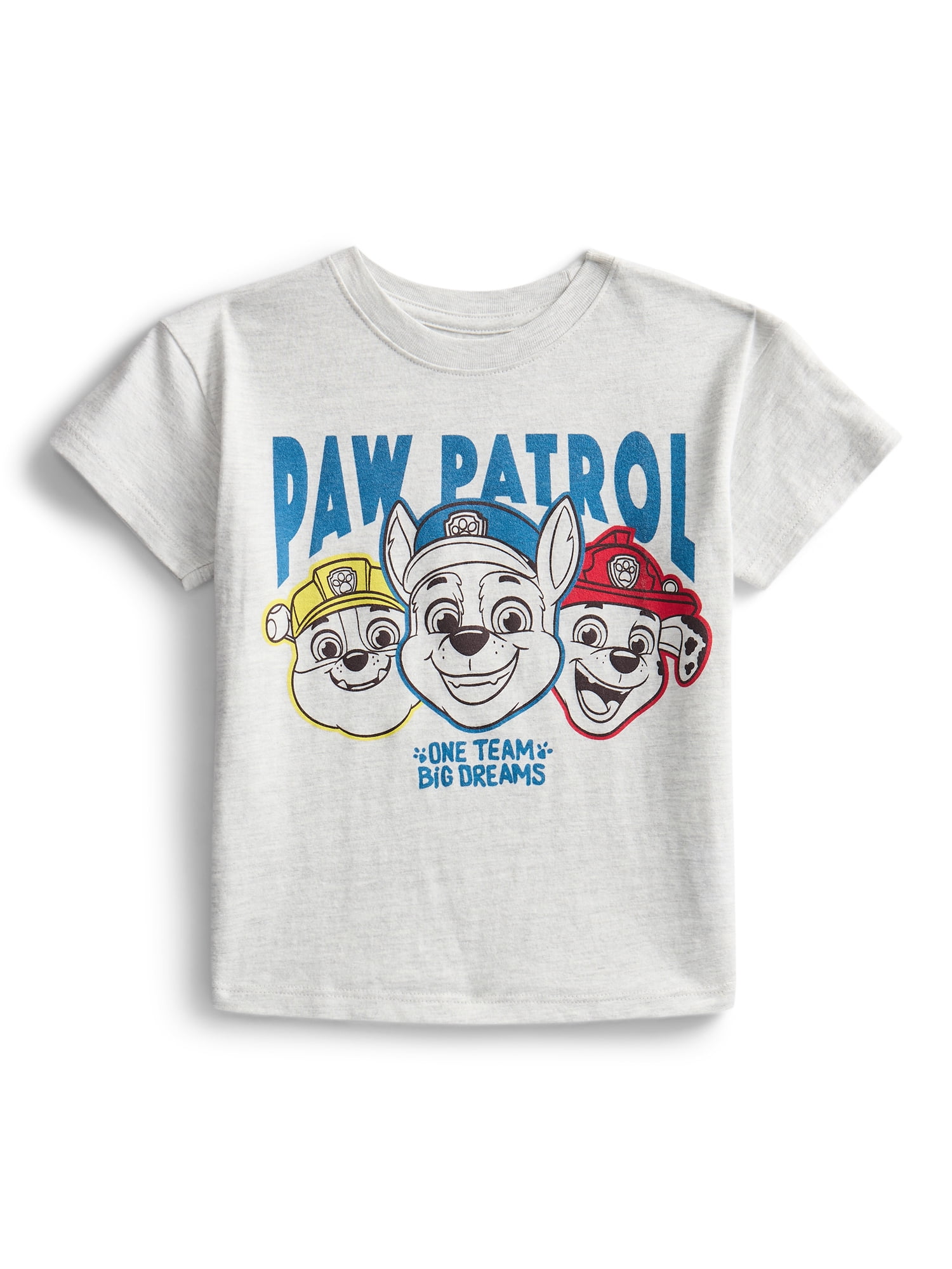 Paw Patrol Toddler Graphic Crewneck Tee with Short Sleeves, Sizes 12M-5T