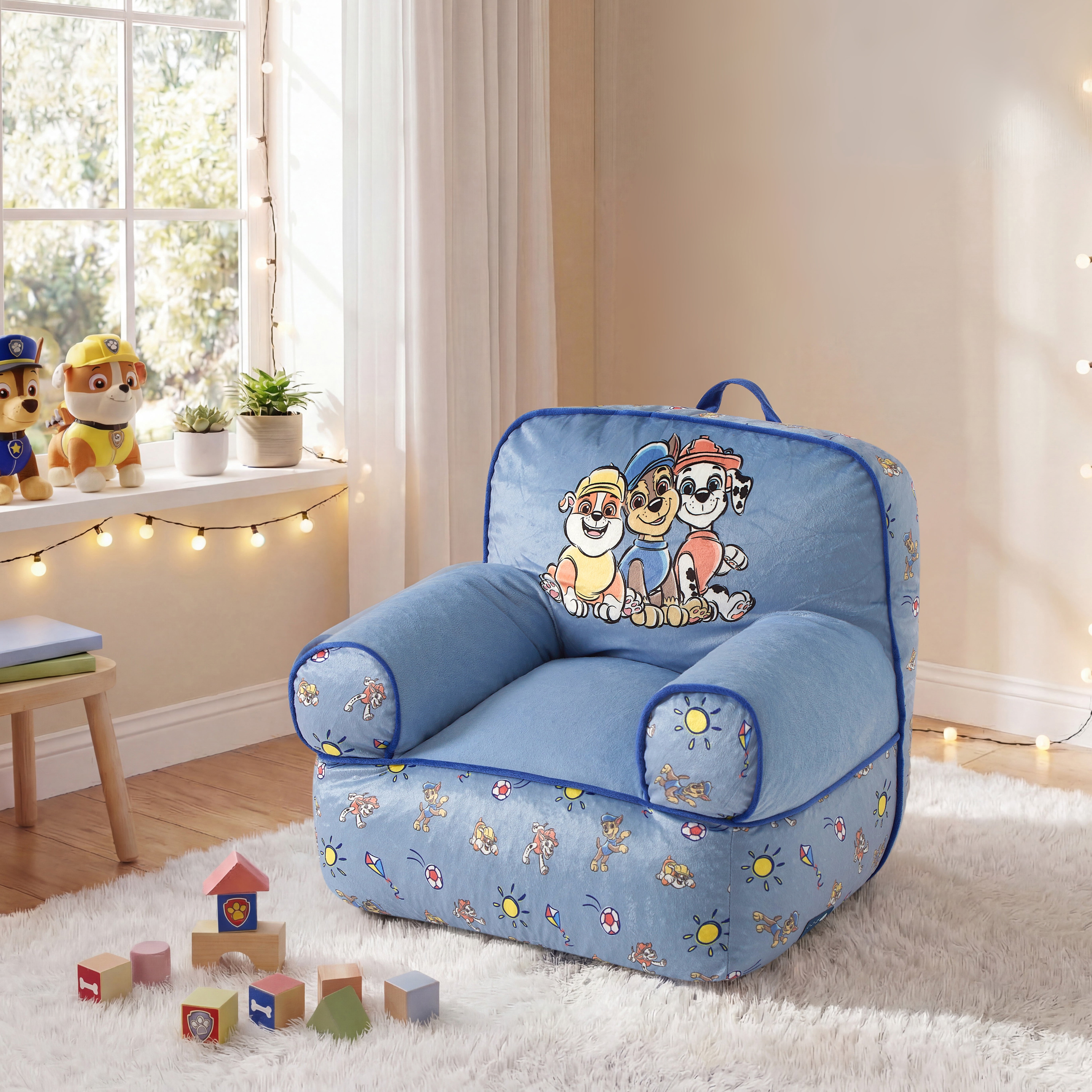 Paw Patrol Toddler Square Bean Bag Chair, Blue