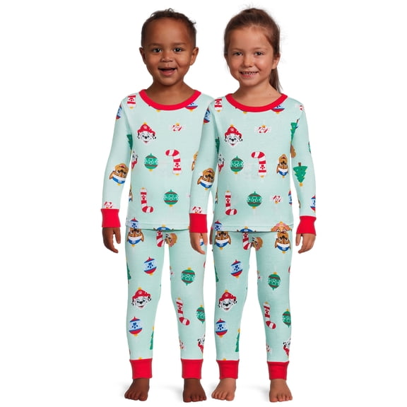 Paw Patrol Toddler Unisex Long Sleeve Top and Pants, 2-Piece Pajama Set, Sizes 12M-5T