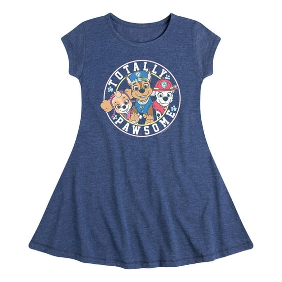 Paw Patrol - Totally Pawsome - Toddler And Youth Girls Fit And Flare Dress