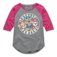 thumbnail image 1 of Paw Patrol - Totally Pawsome - Toddler And Youth Girls Raglan Graphic T-Shirt, 1 of 5