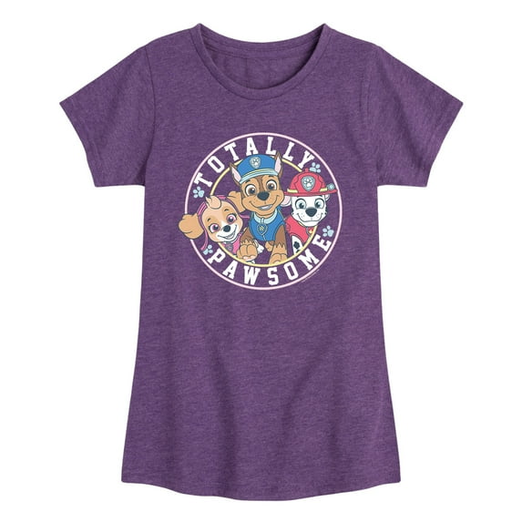 Paw Patrol - Totally Pawsome - Toddler And Youth Girls Short Sleeve Graphic T-Shirt