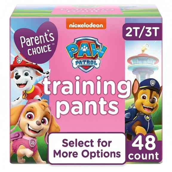 Paw Patrol Training Pants for Girls, 2T/3T, 48 Count (Select for More Options)