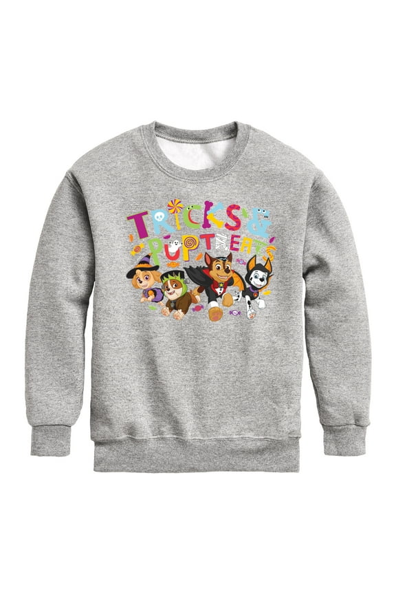- Tricks And Pup Treats - Toddler And Youth Crewneck Fleece Sweatshirt