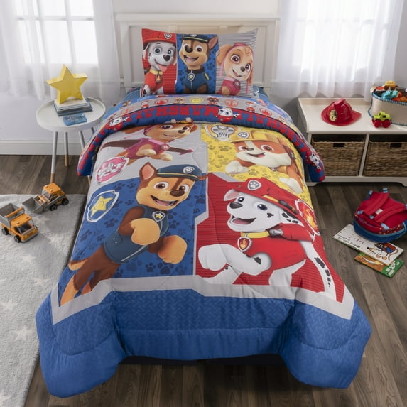Paw Patrol Twin Comforter, Sheet Set & BONUS Sham (5 Piece Bedding)