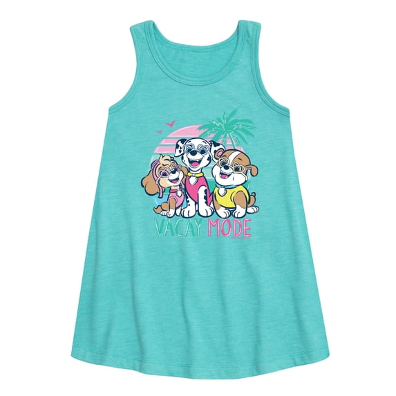 Paw Patrol - Vacay Mode -Toddler And Youth Girls Short Sleeve Aline Dress